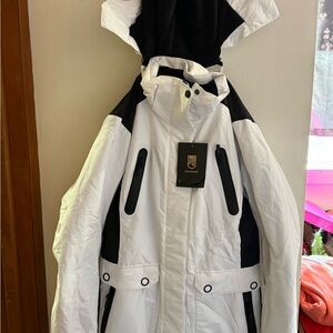 Women's Premium White and Black Ski Jacket